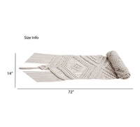  Unique  Cotton Table  Runner - Free Size, Cream, Cotton, Pack of1